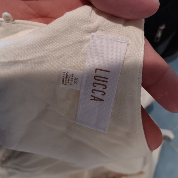 LUCCA WHITNEY PUFF SLEEVE CUTOUT DRESS-IVORY Size Xs - Picture 7 of 7